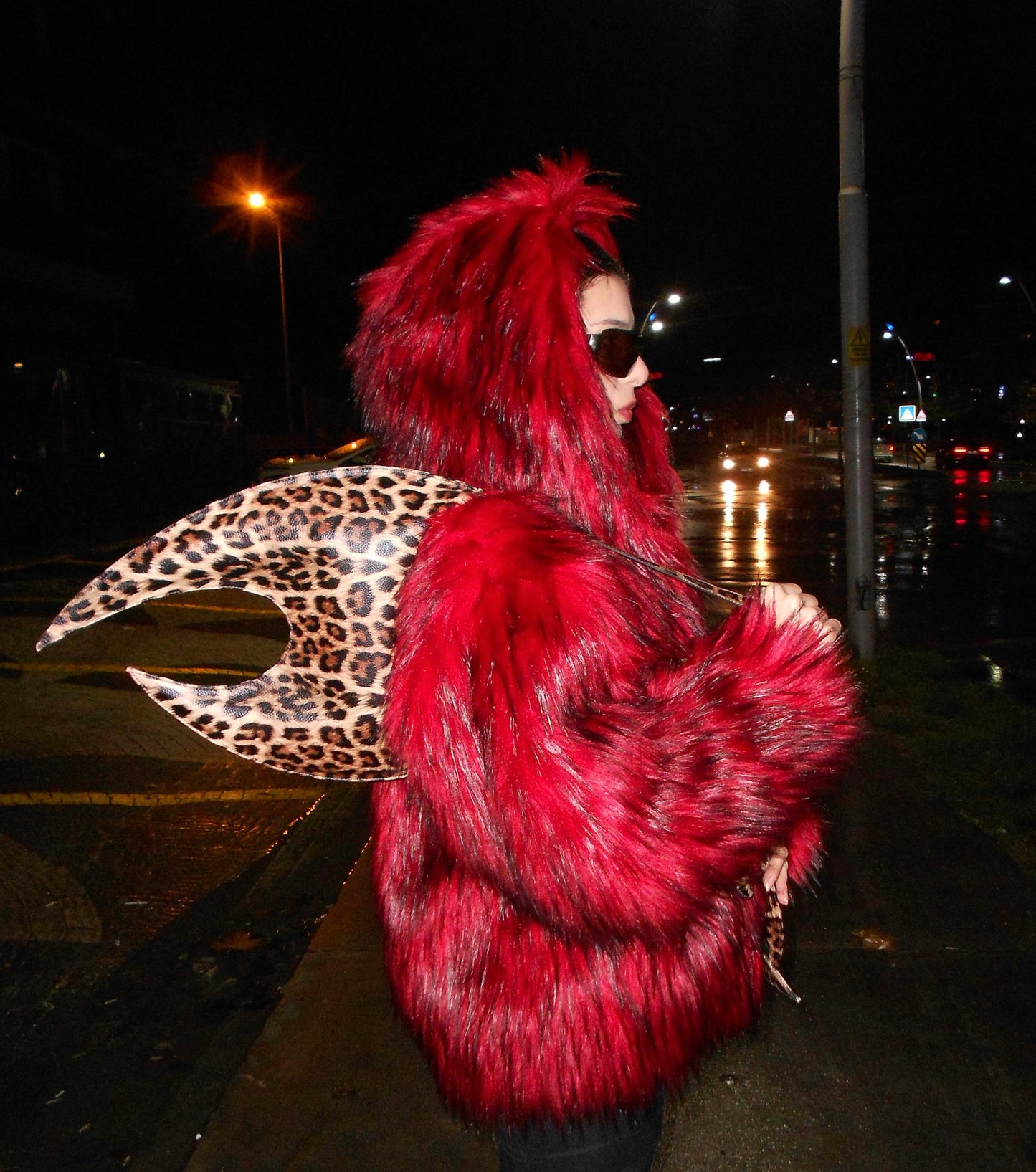 Dale Red Fur Jacket
