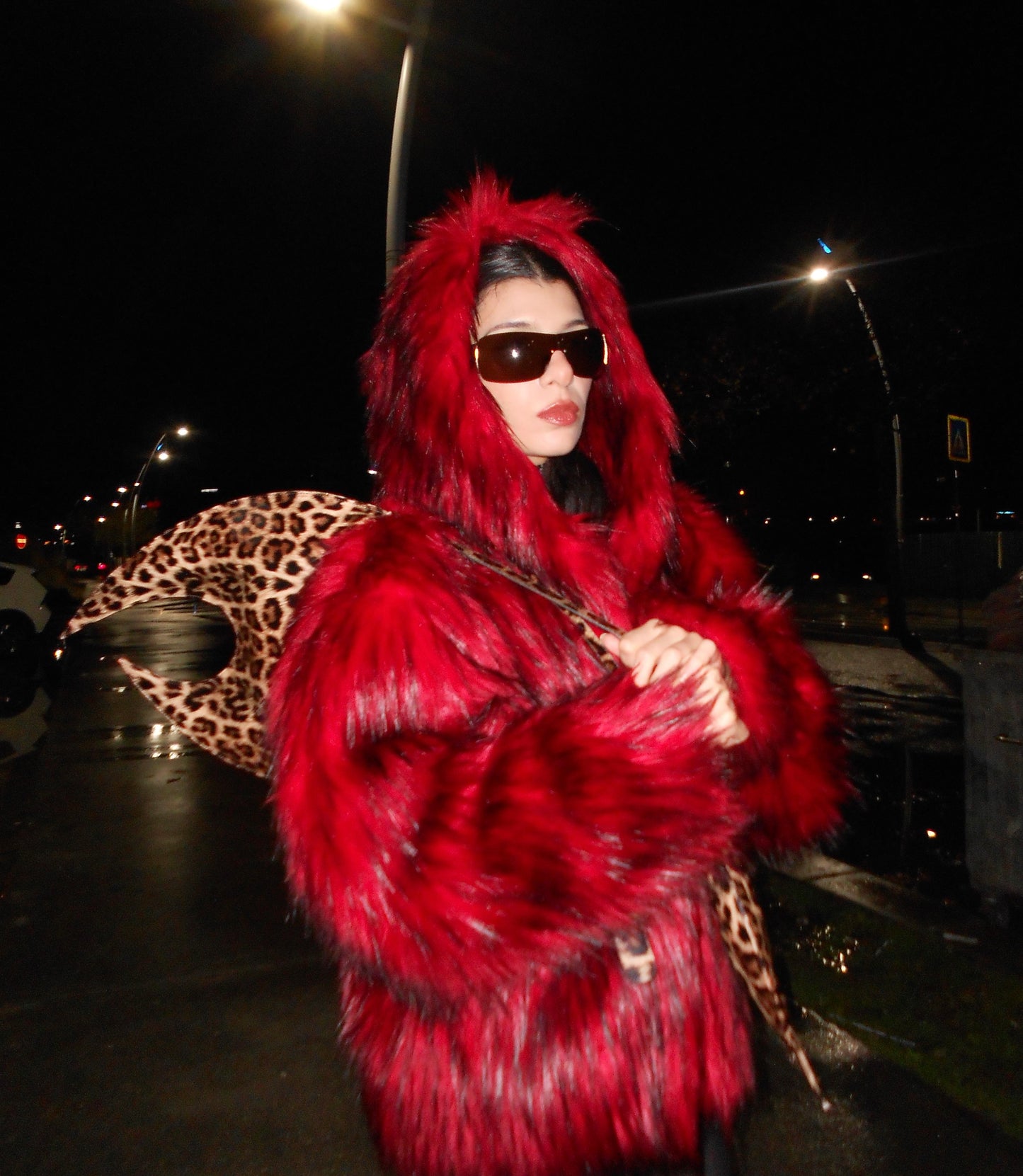 Dale Red Fur Jacket