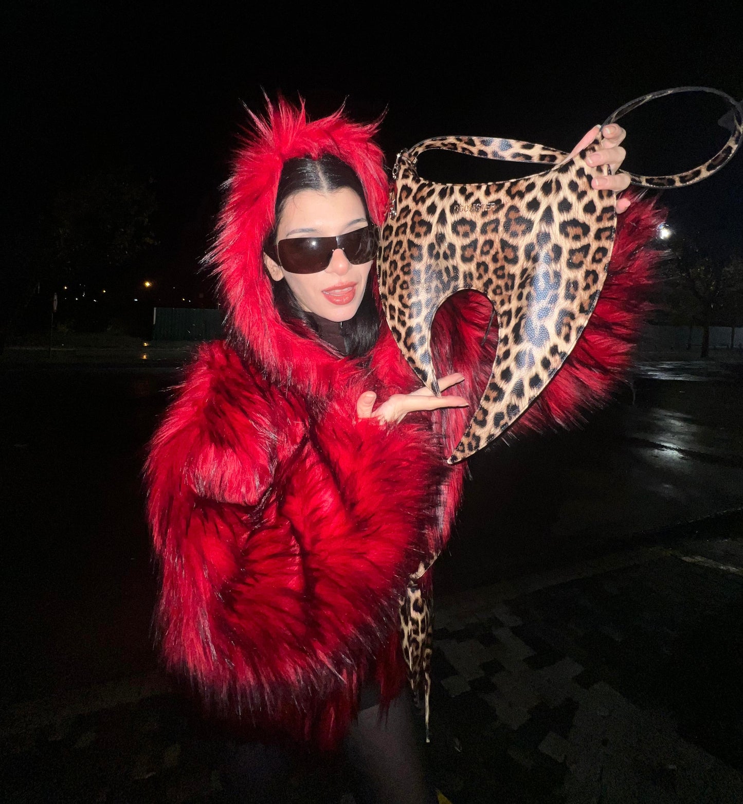 Dale Red Fur Jacket
